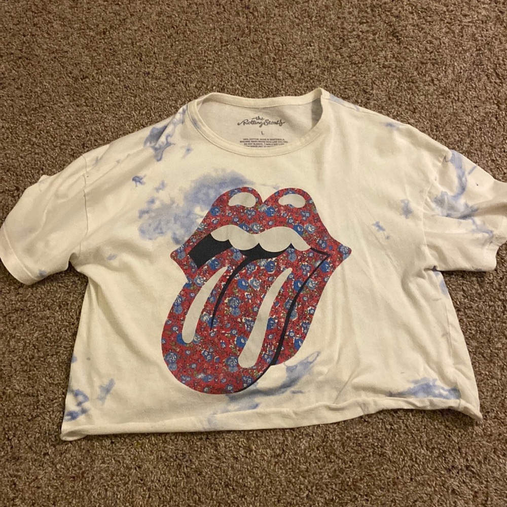 Rolling Stones cropped shirt 👅 - Picture 1 of 2